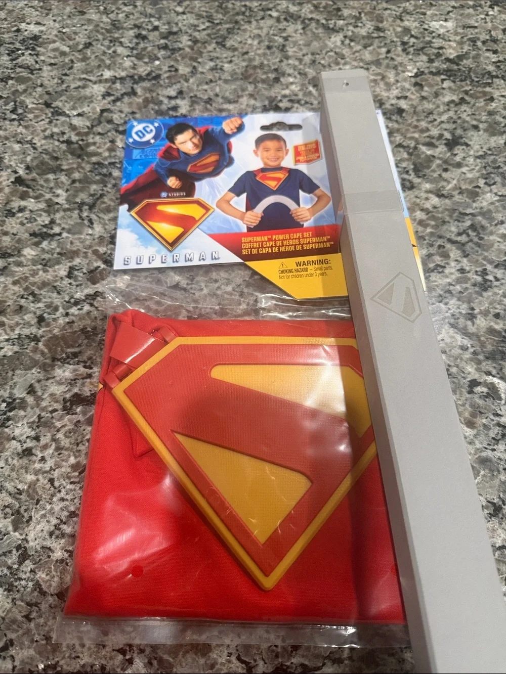 DC Comics Red and Yellow Superman Cape with Iconic Emblem